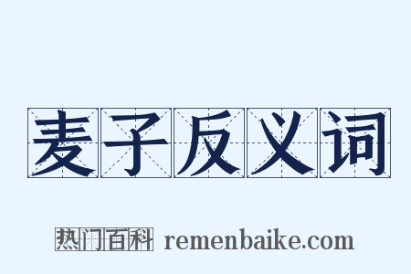 麦子反义词是什么意思的图片